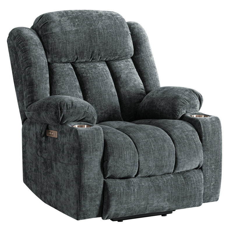 Fauteuils inclinables électriques Zisel, Bleu/gris