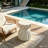 Cement Outdoor Patio End Tables-340517694
