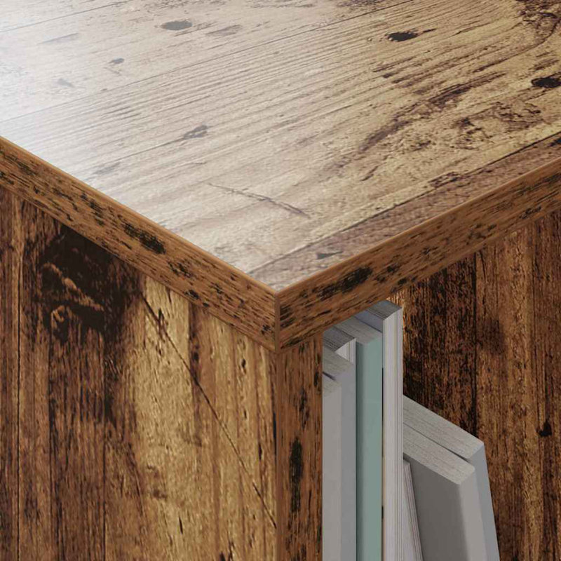 Wood Free Standing Magazine Rack, Dark Brown