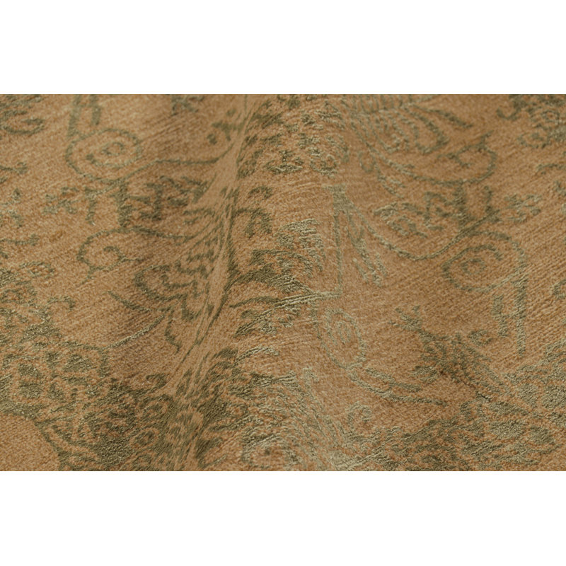 Rug & Kilim’S European Style Rug In Gold With Floral Medallions “Catana”
