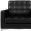 Fauteuil club en cuir italien noir Gracie Mills