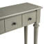 Table d'entrée avec 4 tiroirs, console rétro avec tablette ouverte pour les entrées, les salons et les couloirs (gris délavé) TREXM