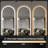 65" X 21" LED Full Length Wall Mirror, Symmetrical Arch Design With Frosted Glass Border, Dimmable 3 Color Temperature Lighting, Copper-Free Silver Glass, Hardwired Or Plug-In
