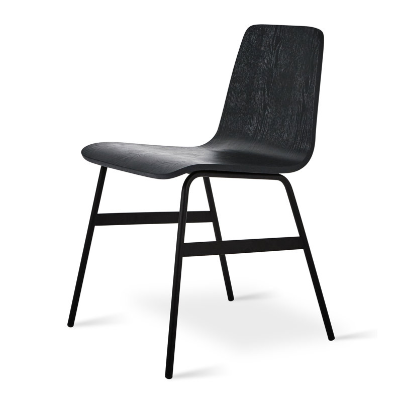 Upholstered Bar Stool with Metal Frame, Ash Black, Counter Stool (24” Seat Height)