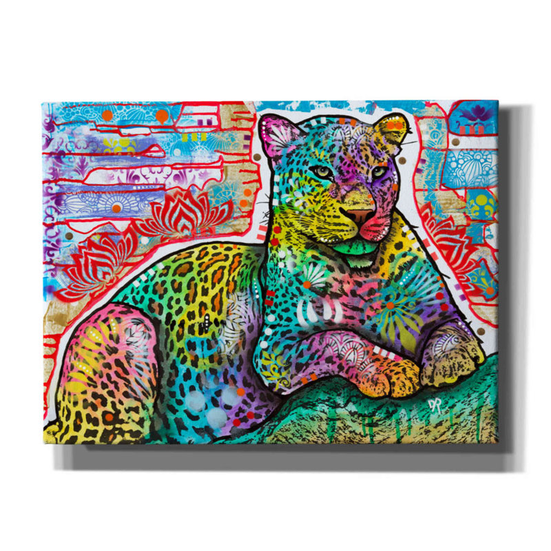 «Electric Leopard» par Dean Russo - impression sur toile tendue, H 12 po x l 16 po x P 0,75 po