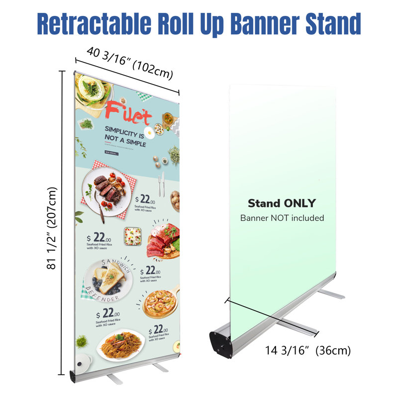 Yescom Banner Stand with Retractable Stand