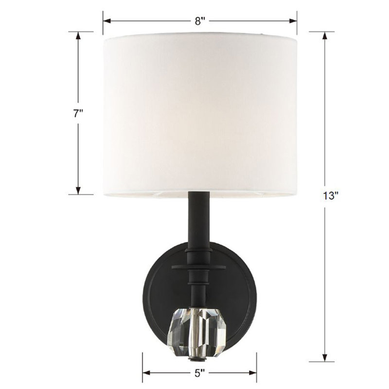 Applique murale articulée 1 lumière Flintwood, Forgé noir