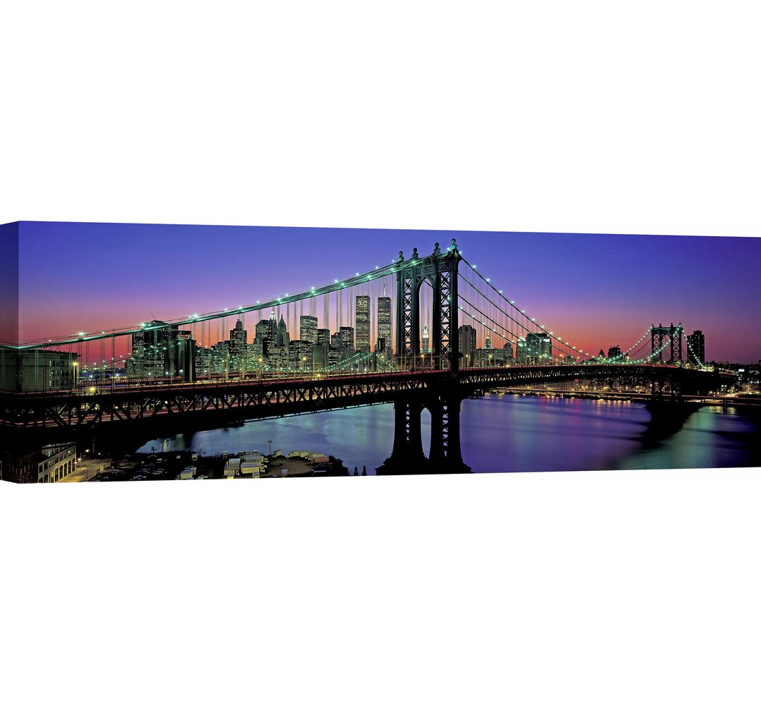 Leinwandbild Manhattan Bridge and Skyline von Richard Berenholtz