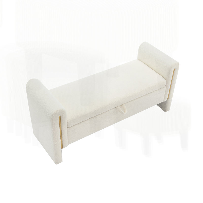 Banc de bout Modern, Crème, crème