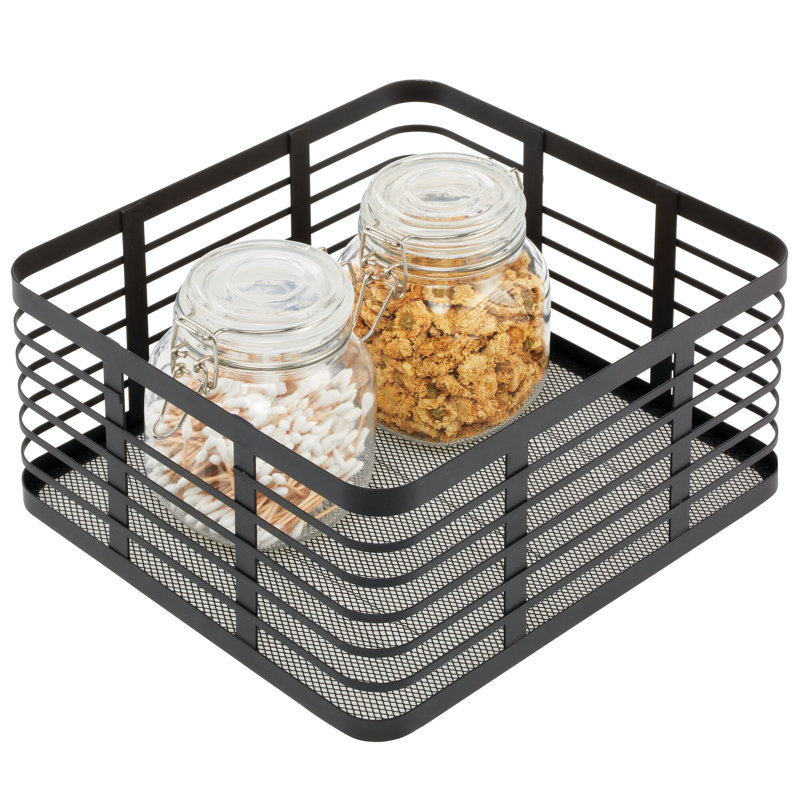 Carson Basket, Matte Black, 6" H x 12" W x 13" D