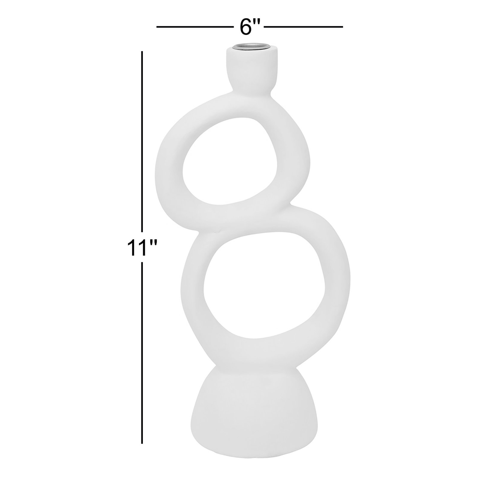 11'' H Wood Tabletop Candlestick