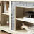 72.11'' Modern White Entertainment Cabinet With 2-Door Storage, Faux Stone Appearance, 75'' Tv Capacity, 6 Cable Cutouts, 4 Shelving Stand Stacked Surround, 70" Wide, Compatibility, Management,-916744526
