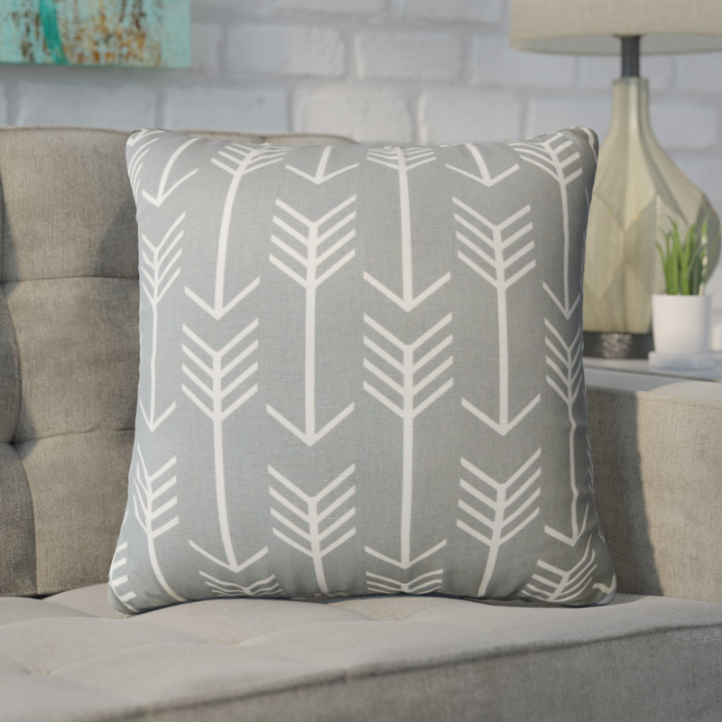 Alcazar Arrows Cotton Reversible Throw Pillow