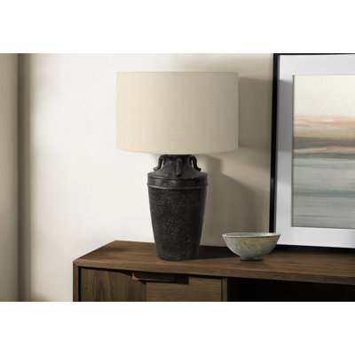 Lighting, 28 po, lampe de table, céramique, abat-jour, transitionnel