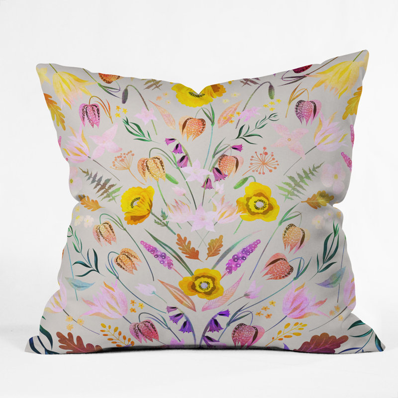 Coussin décoratif pré-iveta abolina, 16 po x 1 po, Jaune / beige