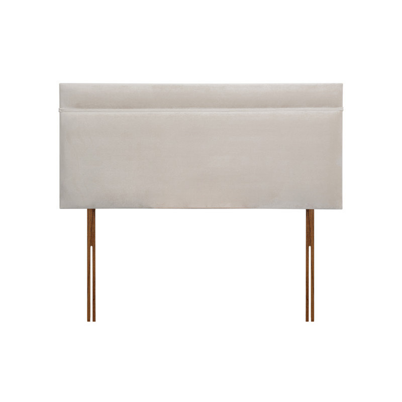 Arturo Upholstered Headboard, Plush Cream, Velvet, Double (4'6)