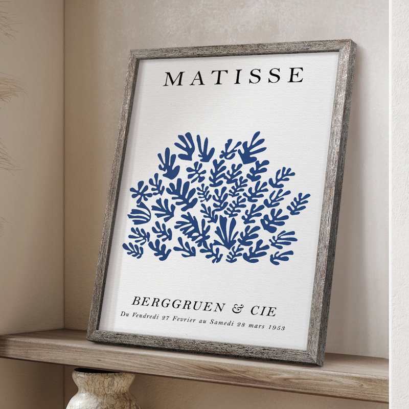 Matisse CCXCIX, reproduction d'art encadrée - bois massif, H 11 po x l 9 po