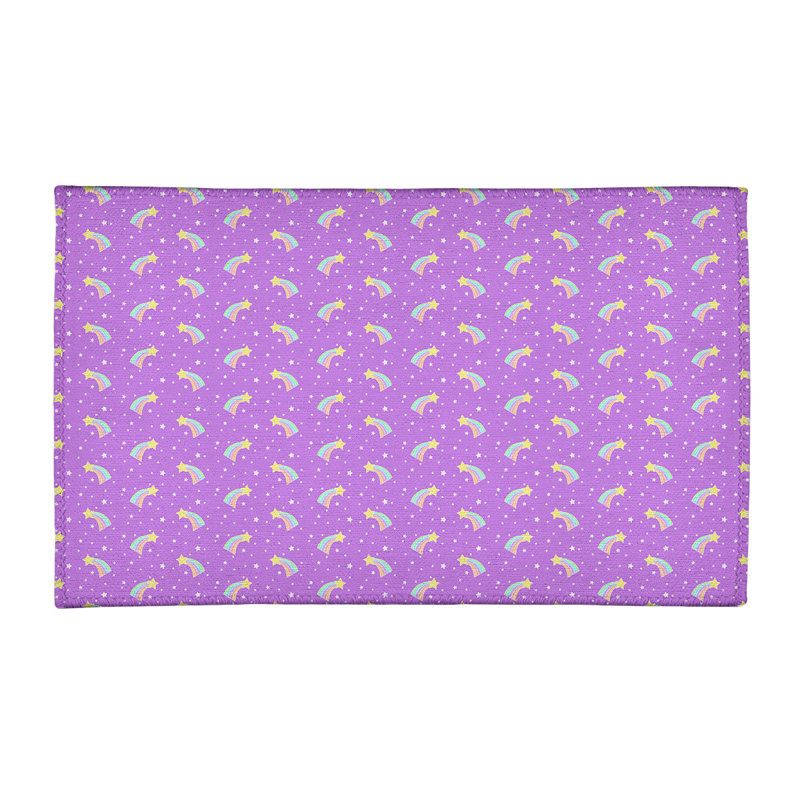 Tapis de zone mauve à étoiles filantes, Rectangle 8 pi x 10 pi