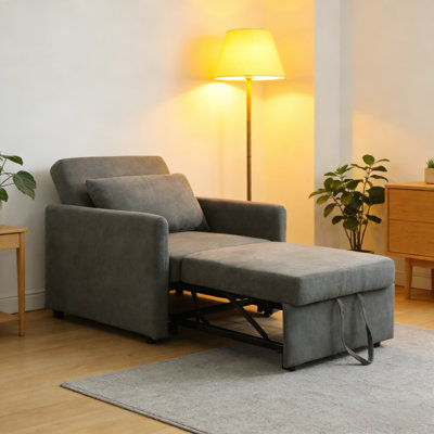 Canapé-lit convertible 3 en 1 Modern Linen | Canapé-lit simple avec conception coulissante