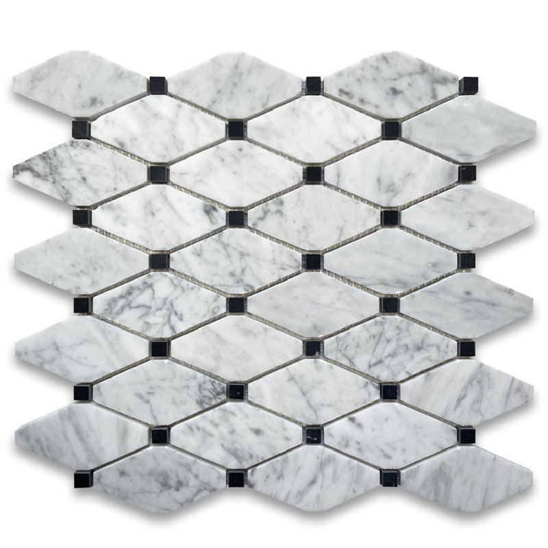 Carreau de mosaïque pour mur et plancher en marbre 12 po x 12 po