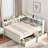 L-shaped Daybed With Bookcases, Power Outlets, Usb Charging Ports And 2 Drawers-1961987826