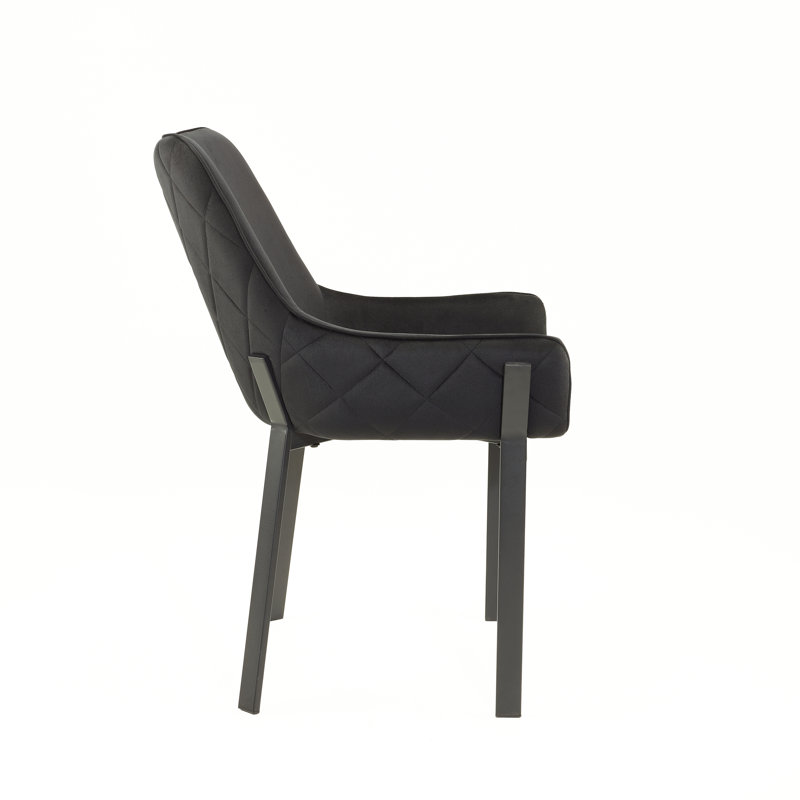 Axana Upholstered Dining Chair, Black