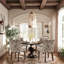 Chaise d'appoint en bois rembourrée Farmhouse Chairs-2102704878