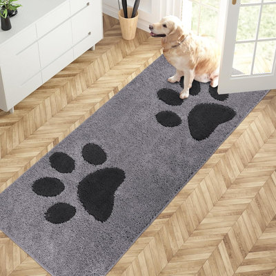 "Dirt Trapper Doormat - Non-Slip, Machine Washable, Super Absorbent Microfiber Rug for Muddy Shoes & Paws"