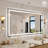 Dokes Super Bright Front & Back LED Lighted Anti-Fog Tempered Glass Bathroom/Vanity Mirror with ETL-1633318086