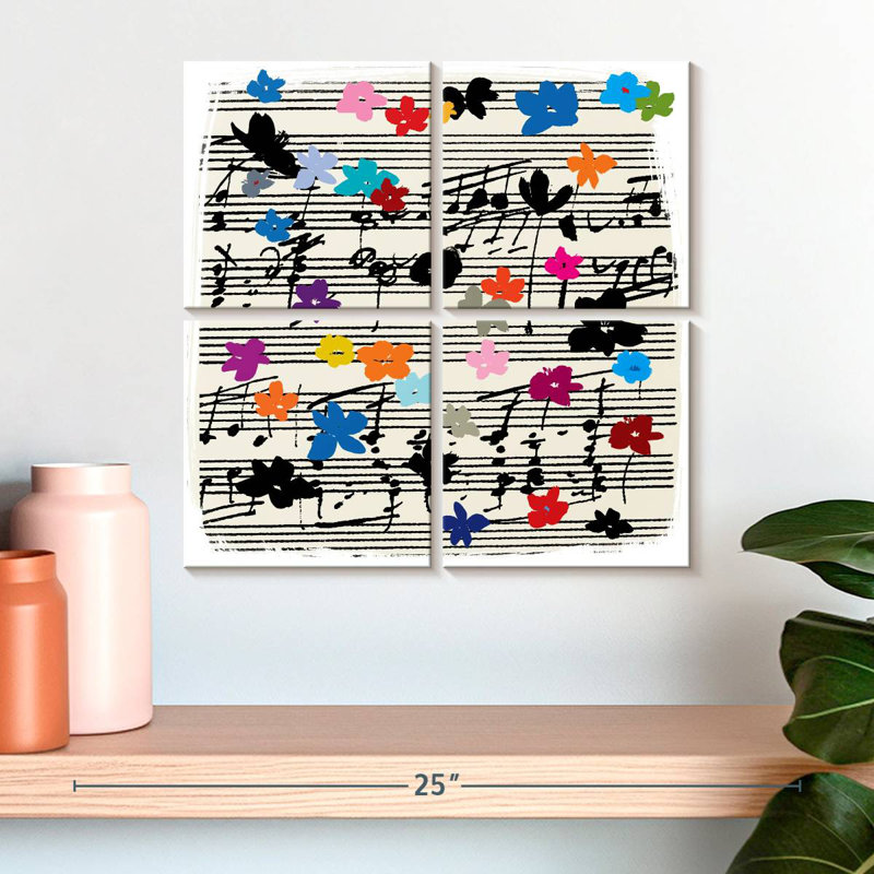 Notes de musique, H 18 po x l 18 po