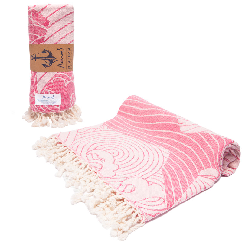 Evil Eye Beach Towel, Pink Floral