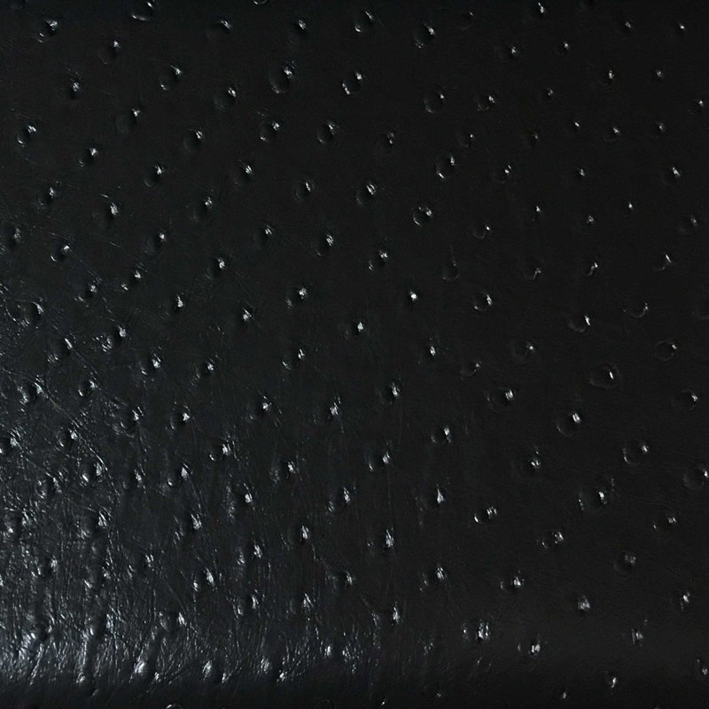 Ostrich-Albany Animal Print Vinyl Fabric, Black