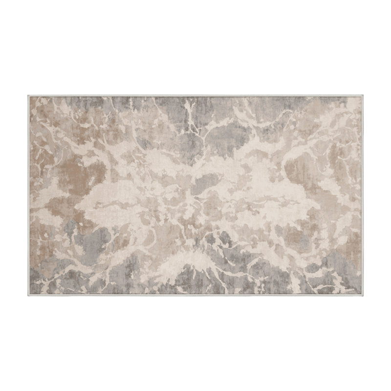 Tapis beige lavable à la machine, Tapis de couloir 2 pi x 5 pi