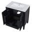 Meuble-lavabo de 30 po avec lavabo, deux portes avec tablette, charnières de porte à fermeture en douceur, style rétro-695675229