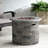 Outdoor 32" Round Mgo Propane Fire Pit, Grey Top - 40,000 BTU