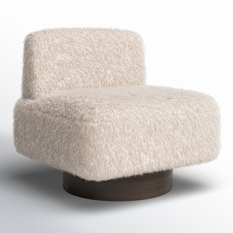 Arboles Diella 30'' Wide Swivel Slipper Chair