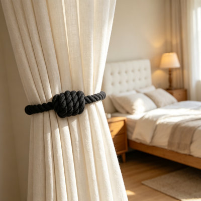 Natural Fabric 41 cm Curtain Holdback/Tieback