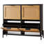 Rattan Shoe Cabinet, Narrow Shoe Storage Organizer with 4 Flip Drawers, Slim Shoe Entryway Storage Cabinet
