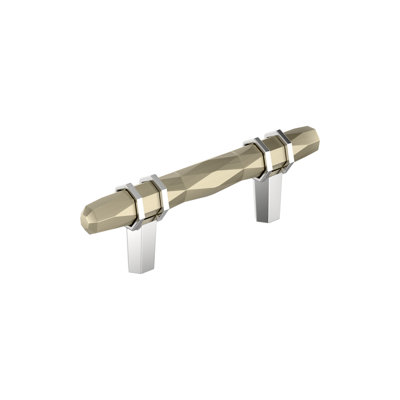 London 6-5/16 inch (160mm) Centre-to-Centre Black Bronze/Golden Champagne Cabinet Pull