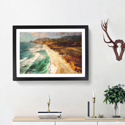Coastline in California - Picture Frame Painting Print