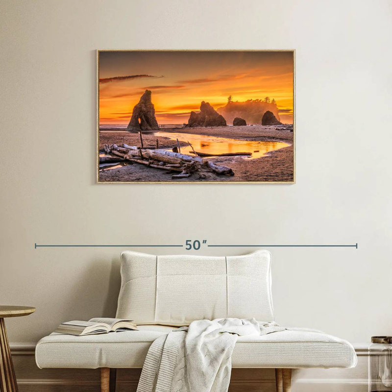Parc national olympique I, Cadre flottant en bois naturel, 37 po x 25 po