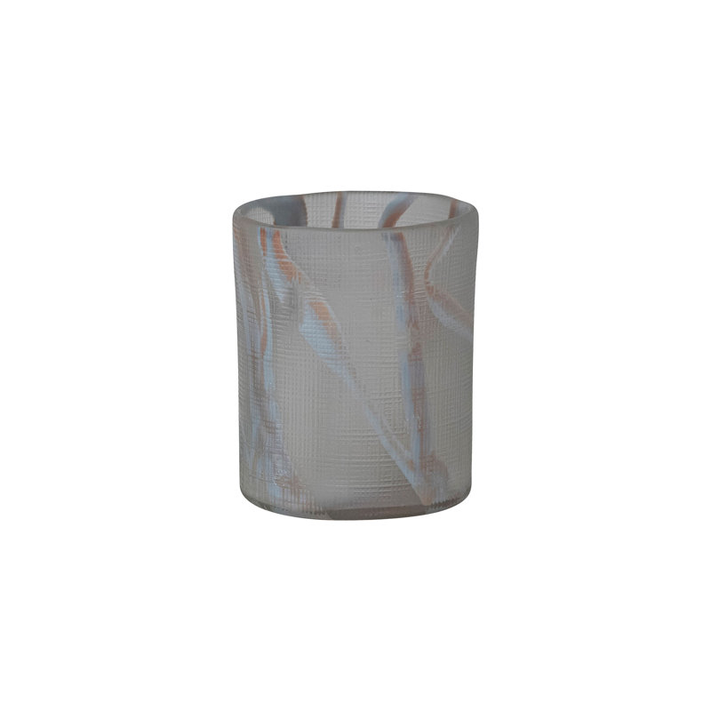 Vase en verre texturé