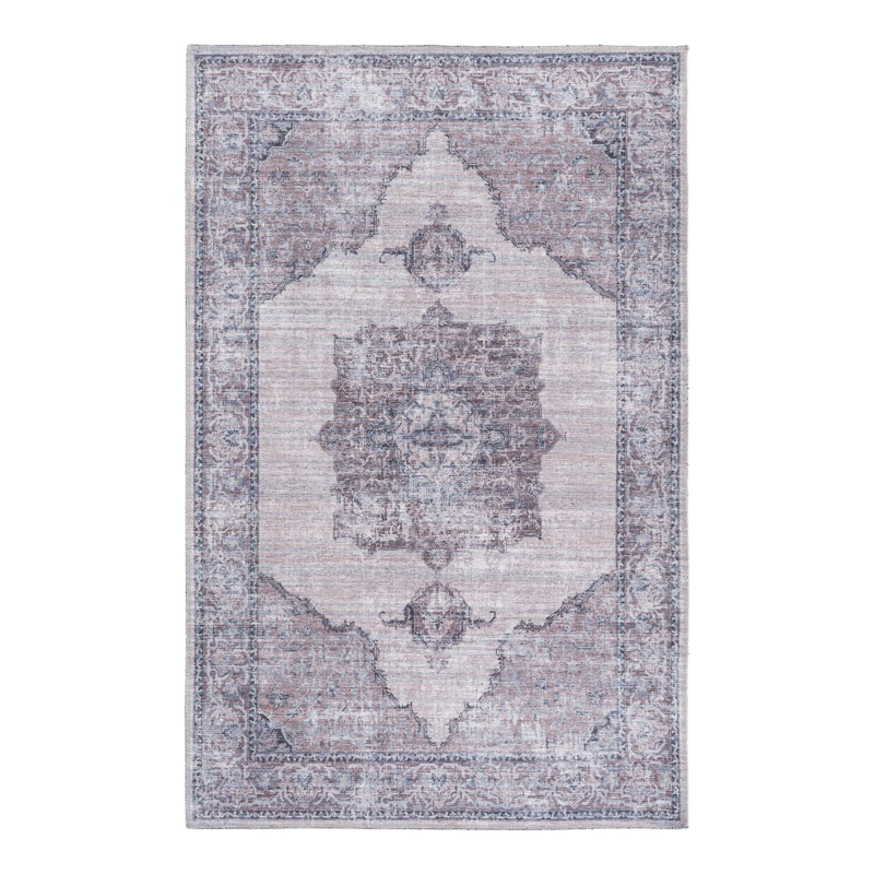 Tapis Hazley - ivoire et gris, Rectangle 3 pi 11 po x 6 pi
