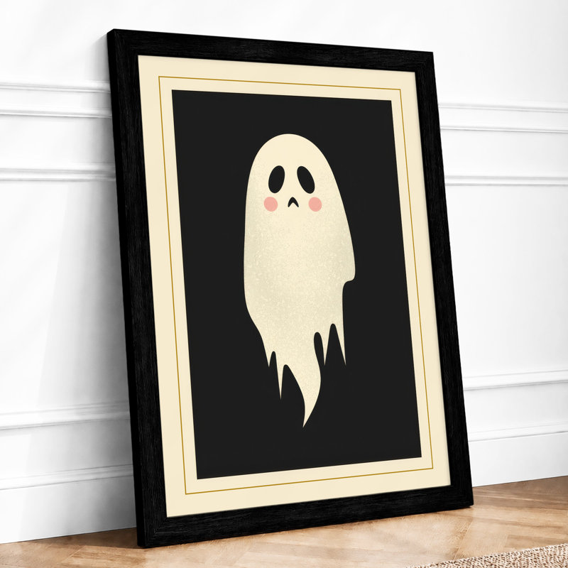 Melancholy Ghost Modern - Framed Print, A1 - 84.1 x 59.4 cm, Black