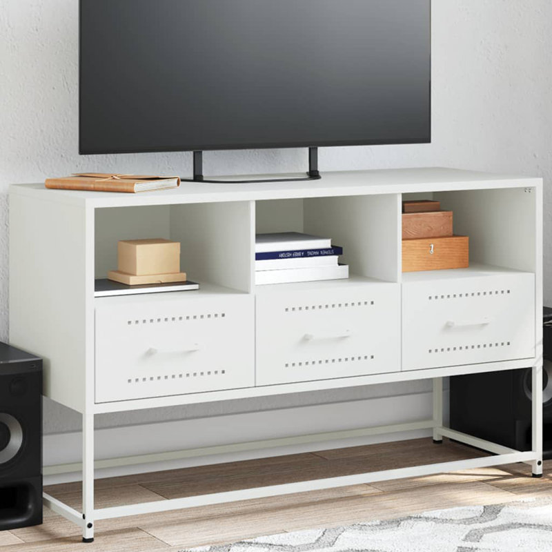 Akasia Unfinished TV Stand for TVs up to 24", Anthracite, 60.5cm H x 100.5cm W x 39cm D