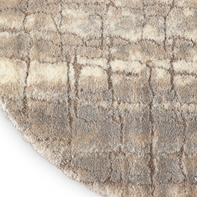 Ilgar Ivory Area Rug, Round 8'