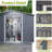 8X6 Ft Outdoor Tool Storage Shed With Metal Foundation & Lockable Doors,  All Weather Metal Sheds For Garden, Patio, Backyard, Lawn, Gray-121499146
