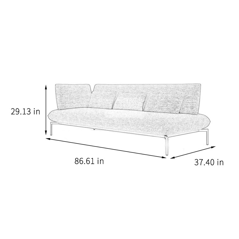 Chaise longue paresseuse unique, Orienté à gauche (vu de face)