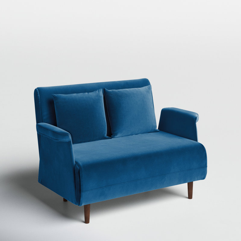 Finnick Velvet Accent Chair, Blue Velvet