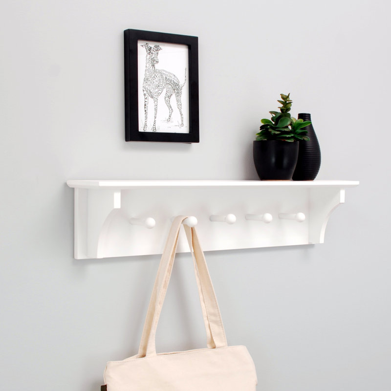 Porte-manteau mural Peltz, blanc